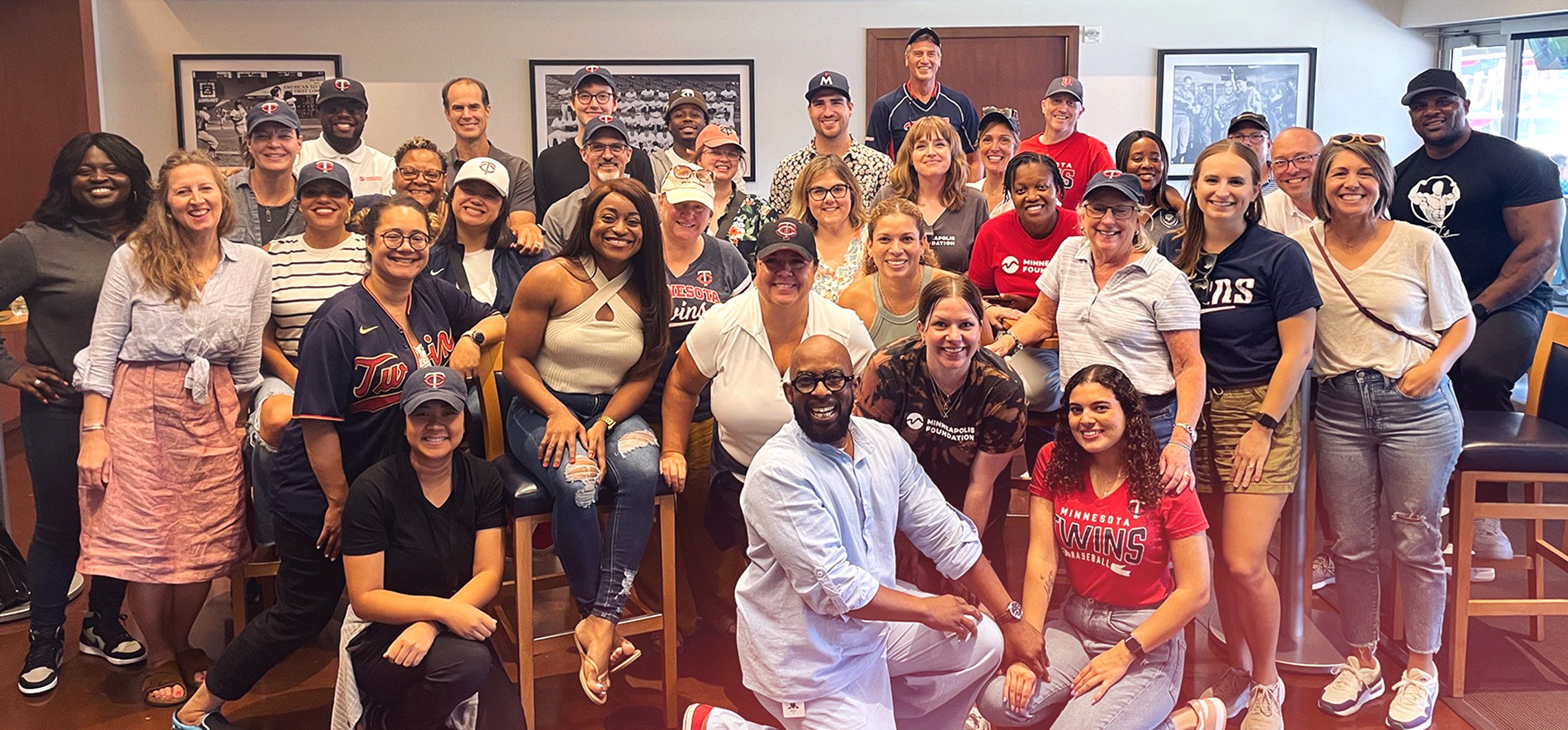 Foundation staff at the Twins game
